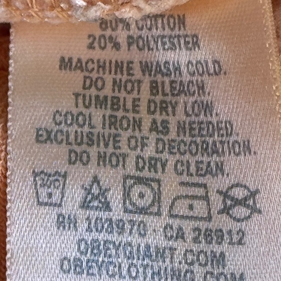 OBEY Mock Neck Dusty Pigment Henley Zip Dual Side Pockets Long Sleeve Sweatshirt - Picture 10 of 12